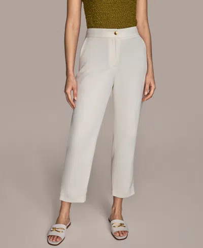 Donna Karan Women's Slim Leg Ankle Pants In White