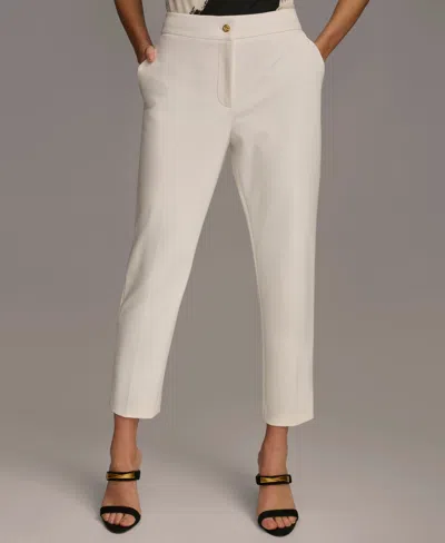 Donna Karan Women's Slim-leg Ankle Pants, Regular & Petite In Cream