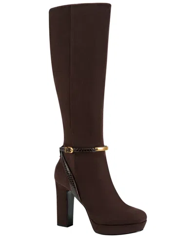 Donna Karan Women's Sparrow Platform Boots In Brown