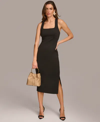 Donna Karan Women's Square-neck Sheath Dress In Black