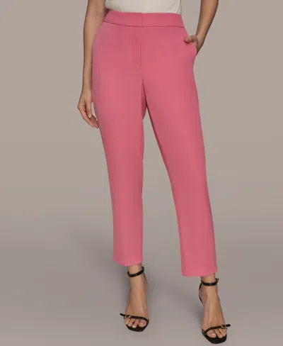 Donna Karan Women's Straight-leg Ankle-length Pants In Pink