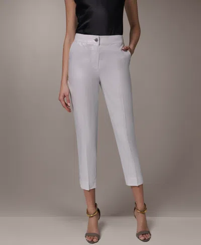 Donna Karan Women's Straight Leg Mid-rise Pants In White