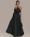 Donna Karan New York Bow Strapless Ballgown In Black