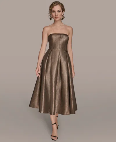 DONNA KARAN WOMEN'S STRAPLESS FIT AND FLARE COCKTAIL DRESS