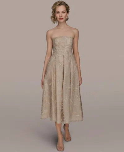 Donna Karan Women's Strapless Fit & Flare Midi Dress In Sand