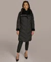 Donna Karan Women's Stretch Zip Closure Coat In Black