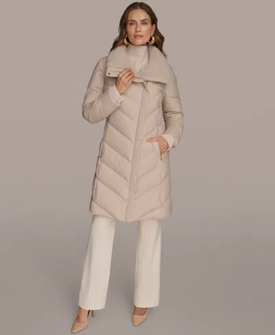 Donna Karan Women's Stretch Zip Closure Coat In Brown
