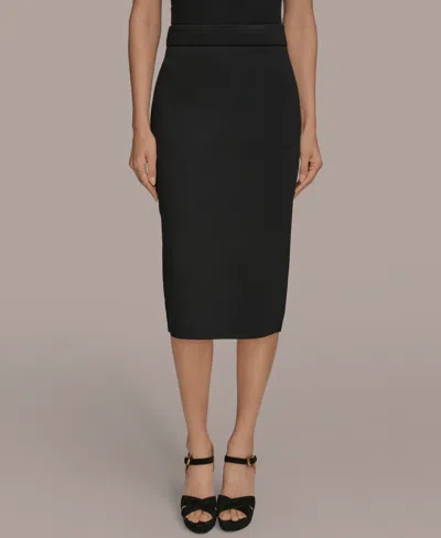 Donna Karan Women's Sweater-knit Pencil Skirt In Black