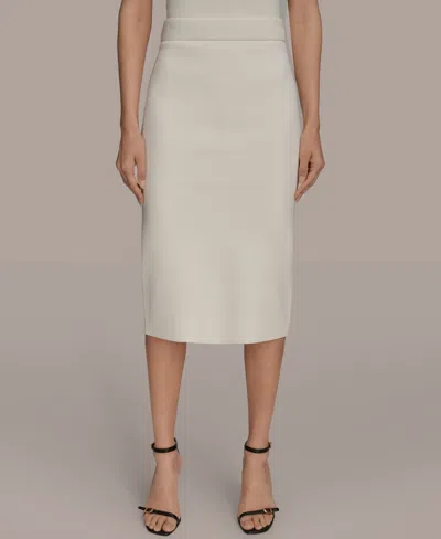 Donna Karan Women's Sweater-knit Pencil Skirt In White