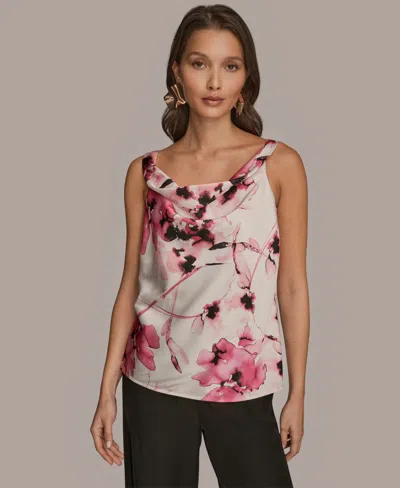 Donna Karan Women's Twist Shoulder Camisole Top In Multi