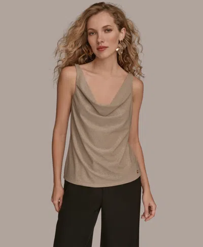 Donna Karan Women's Twisted Shoulder Tank Top In Neutral
