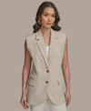 Donna Karan New York Two-button Vest In Tuscan Grey