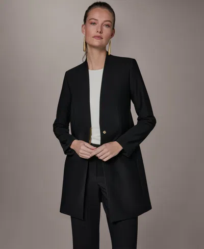 Donna Karan Women's V-neck Jacket In Pattern
