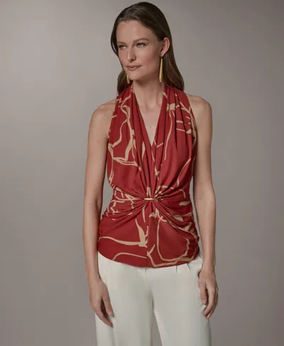 Donna Karan Women's V-neck Top In Multi