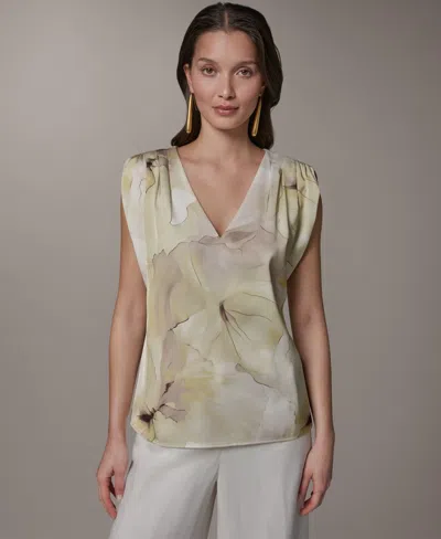 Donna Karan Women's V-neck Top In Green