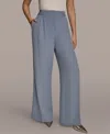 Donna Karan Women's Waisted Wide Leg Pants In Black