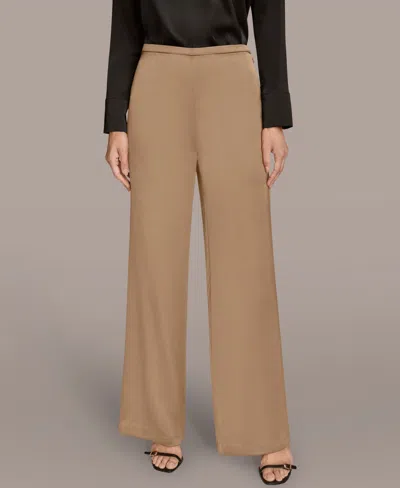 Donna Karan Women's Wide Leg Pants In Brown