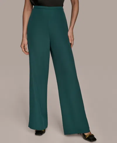 Donna Karan Women's Wide-leg Pull-on Pants In Brown