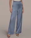 Donna Karan New York Pull-on Wide Leg Pants In Gray