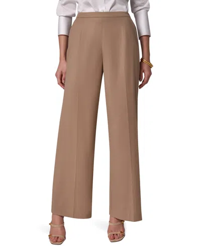 Donna Karan Women's Wide-leg Elastic-back Pants In Brown