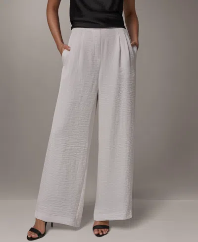 Donna Karan Women's Wide-leg Pull-on Pleated Pants In Multi