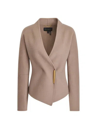 Donna Karan Women's Wool-blend Single-breasted Blazer In Brown