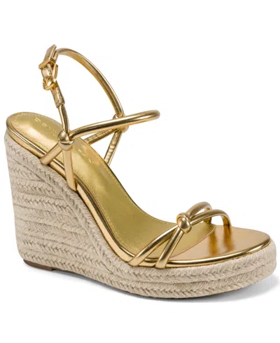 Donna Karan Women's Yvette Wedge Sandals In Gold
