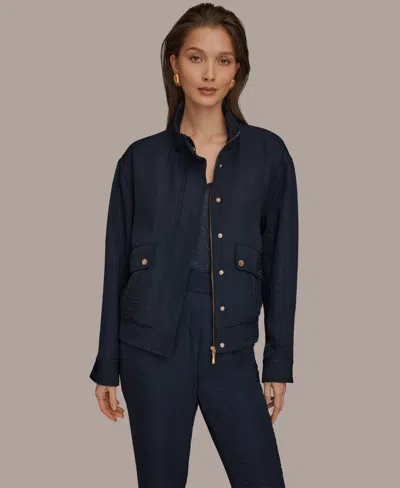 Donna Karan Women's Zip-up Jacket In Black