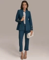 Donna Karan Womens Button Sleeve Blazer Slim Leg Ankle Pants Regular Petite