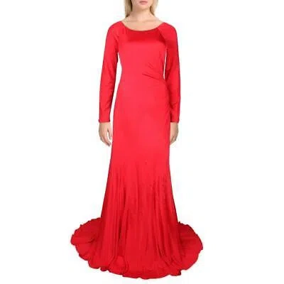 Pre-owned Donna Karan Womens Jersey Low Back Formal Evening Dress Gown Bhfo 4111 In Red