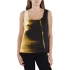 Donna Karan Womens Printed Satin Blouse In Multi