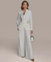 Donna Karan Womens Side Tie Blazer Wide Leg Pant In Black