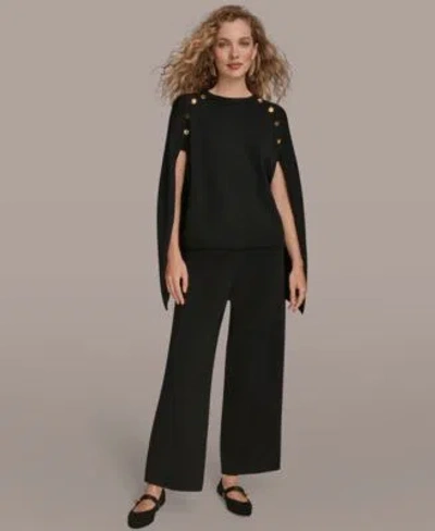 Donna Karan Womens Sleeveless Sweater Pull On Sweater Pants In Multi