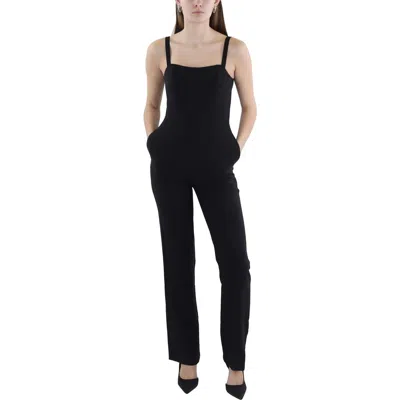 Donna Karan Womens Sleeveless Wide Leg Jumpsuit In Black