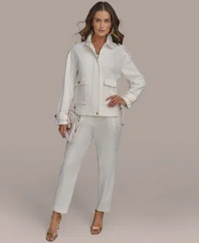 Donna Karan Womens Utility Jacket Slim Leg Pants