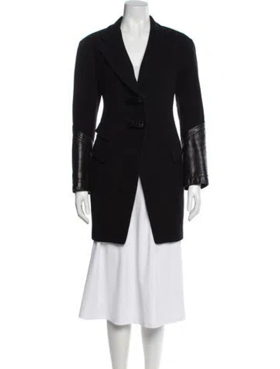 Pre-owned Donna Karan Wool Blazer In Black