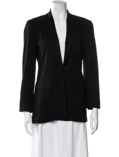 Pre-owned Donna Karan Wool Blazer In Black