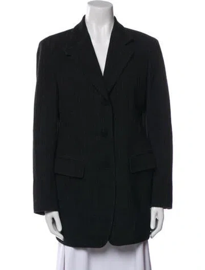 Pre-owned Donna Karan Wool Blazer In Black