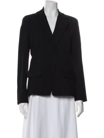 Pre-owned Donna Karan Wool Blazer In Black