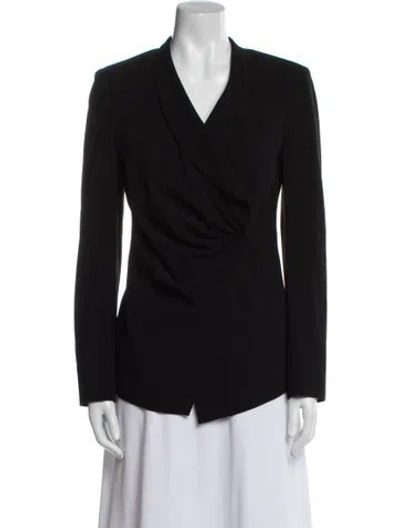 Pre-owned Donna Karan Wool Blazer In Black