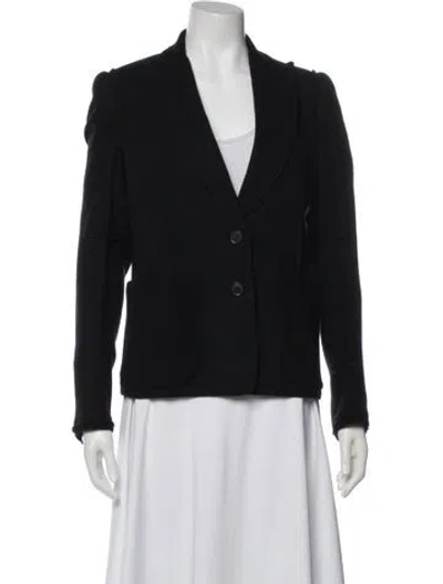 Pre-owned Donna Karan Wool Blazer In Black
