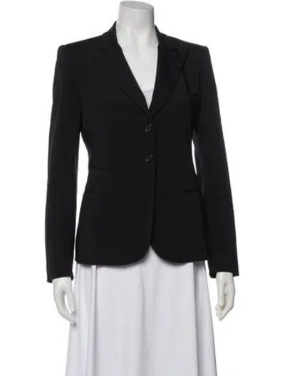 Pre-owned Donna Karan Wool Blazer In Black
