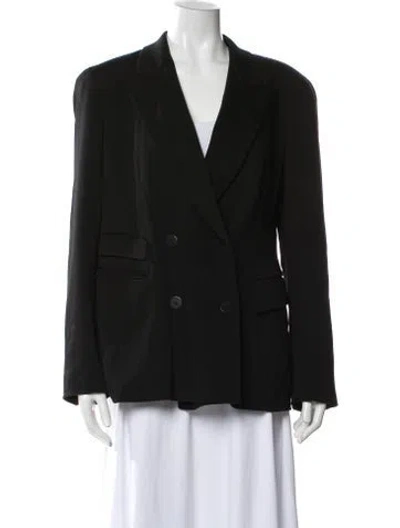 Pre-owned Donna Karan Wool Blazer In Black