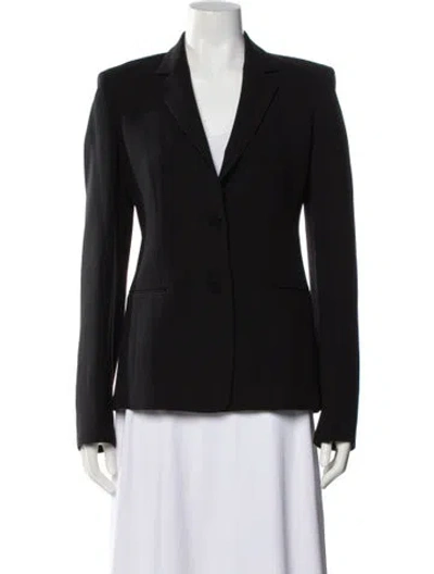 Pre-owned Donna Karan Wool Blazer In Black