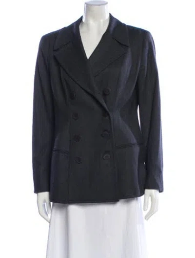Pre-owned Donna Karan Wool Blazer In Black