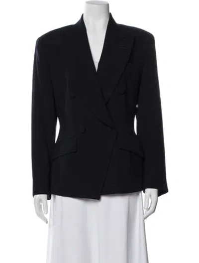 Pre-owned Donna Karan Wool Blazer In Black