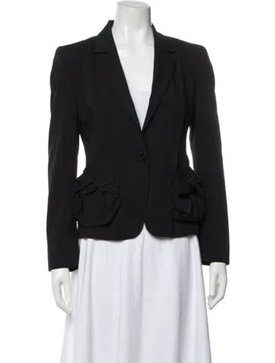 Pre-owned Donna Karan Wool Blazer In Black