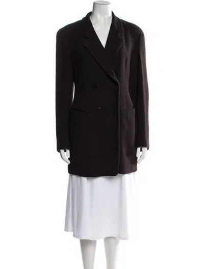 Pre-owned Donna Karan Wool Blazer In Black