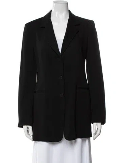 Pre-owned Donna Karan Wool Blazer In Black