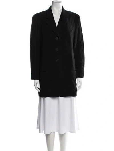 Pre-owned Donna Karan Wool Blazer In Black